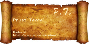 Prusz Tarcal névjegykártya